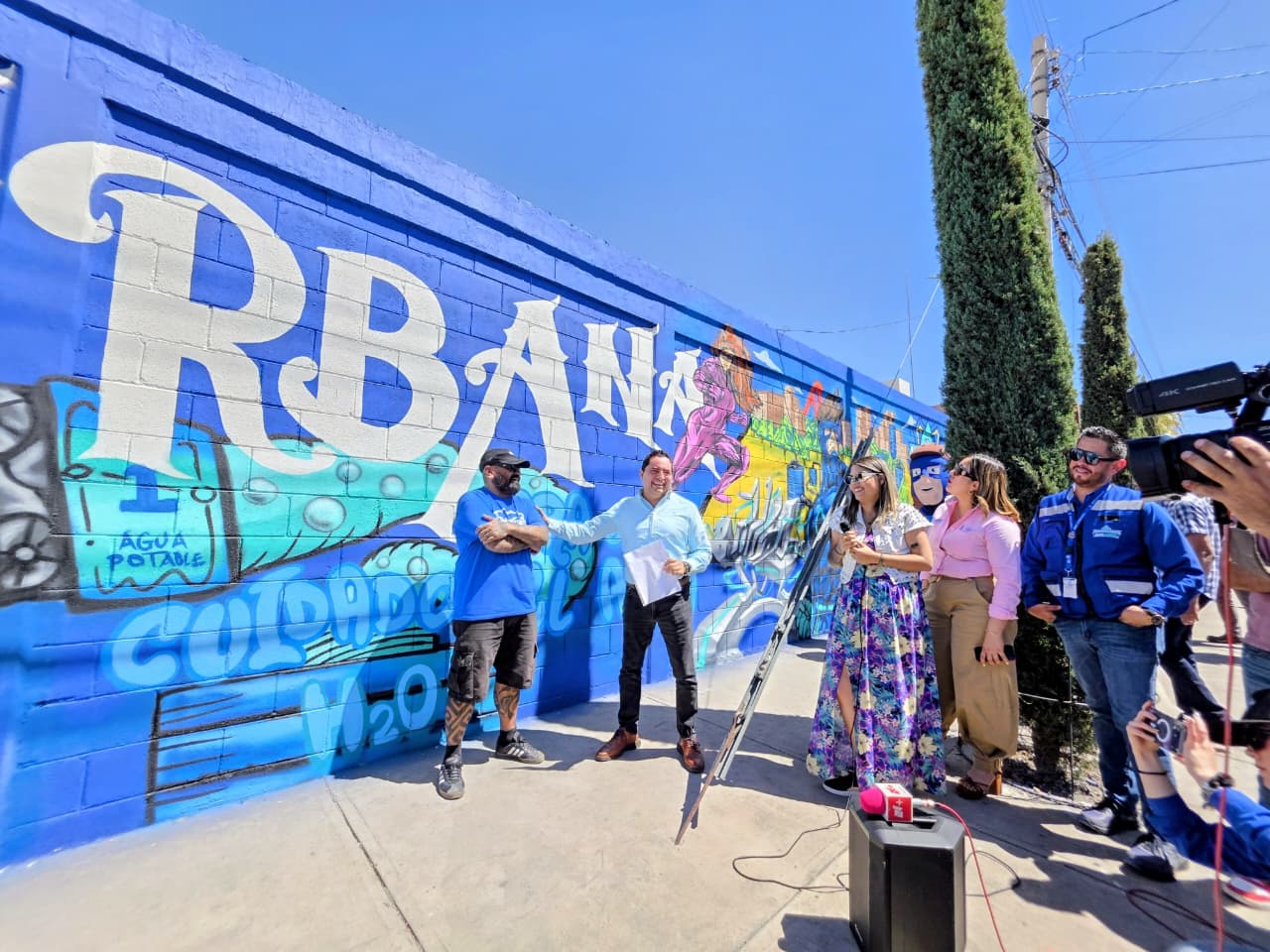 Devela JMAS Chihuahua nueve murales para promover la cultura del agua