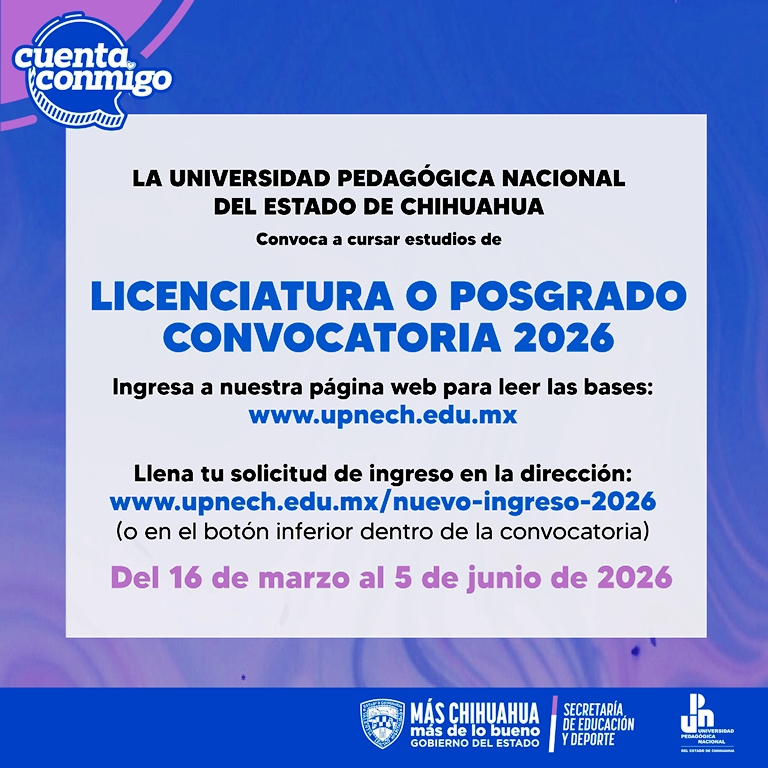 INVITA UPNECH A CURSAR ESTUDIOS DE LICENCIATURA O POSGRAO