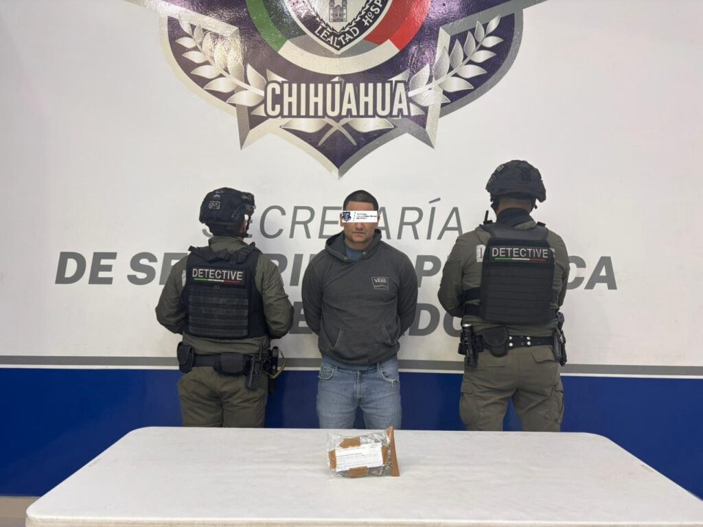 Detiene SSPE a hombre con droga y vehículo vinculado a homicidio en Ciudad Juárez