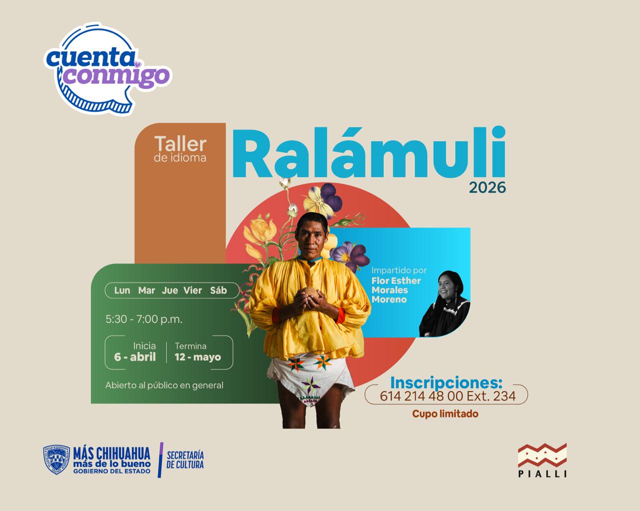 Continúan abiertas inscripciones para el Taller de Idioma Ralámuli en su edición 2026