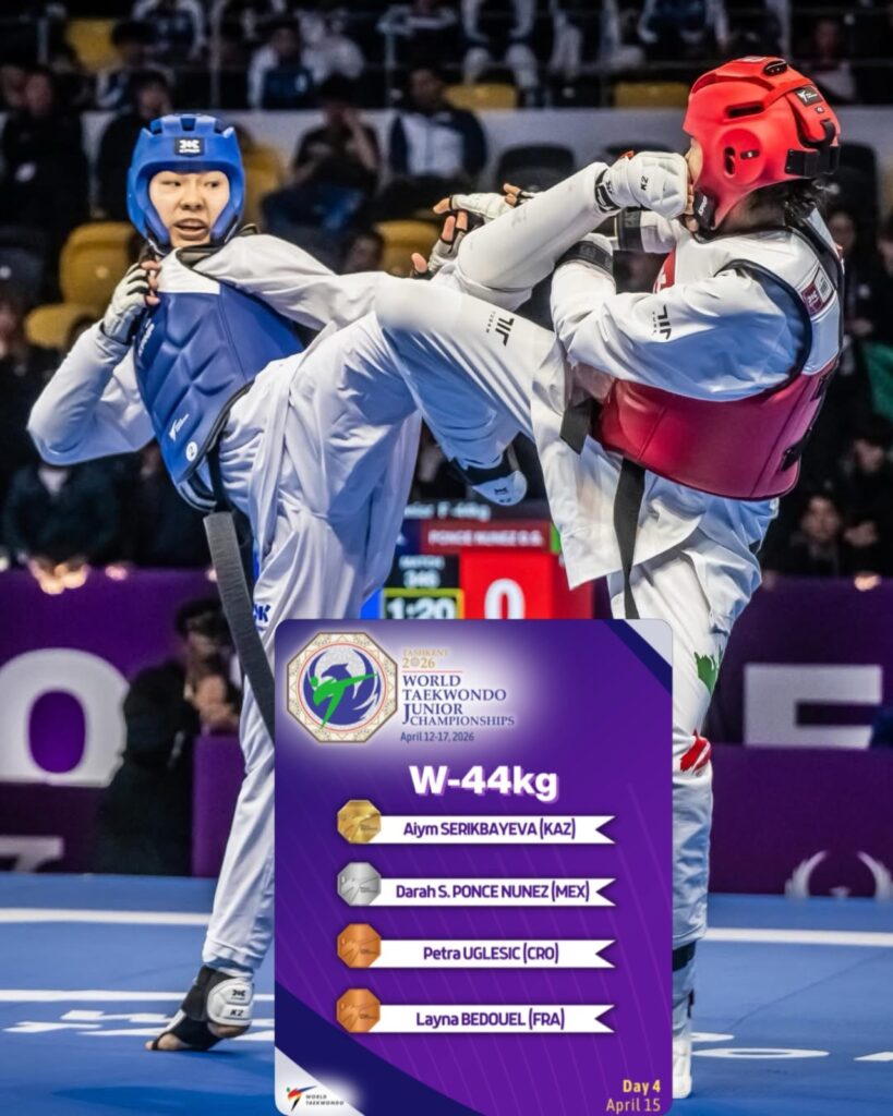 La juarense Darah Ponce es subcampeona del mundo en taekwondo

