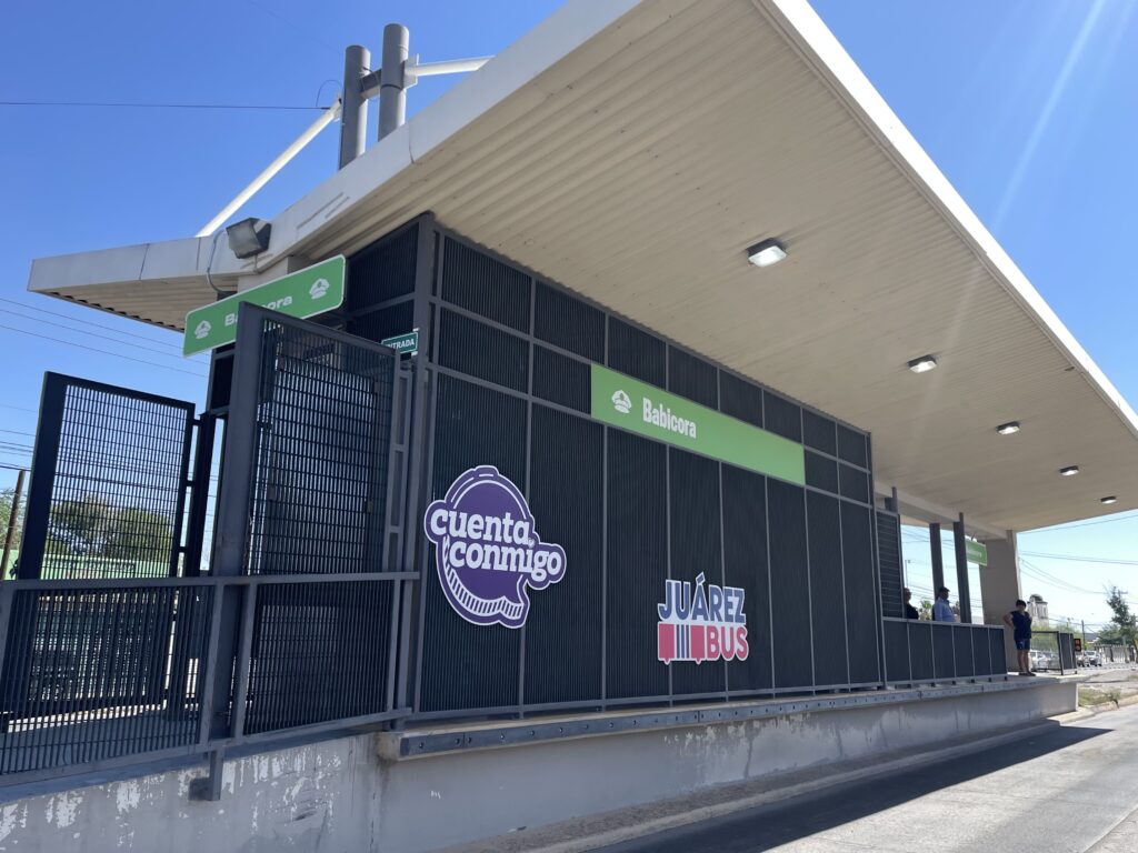 CAM Móvil de Juárez Bus estará a un costado de la estación Babícora del BRT-1
