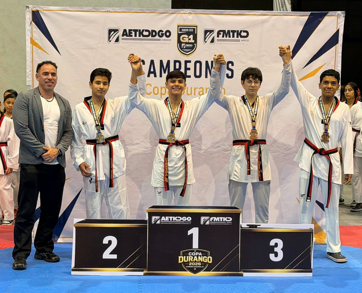 Destaca Ciudad Juárez con gran cosecha de medallas en la Copa Durango de Taekwondo 2026