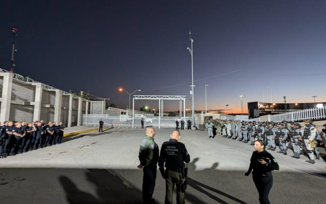 Realizan operativo de revisión extraordinaria en el Cereso No. 3 de Ciudad Juárez