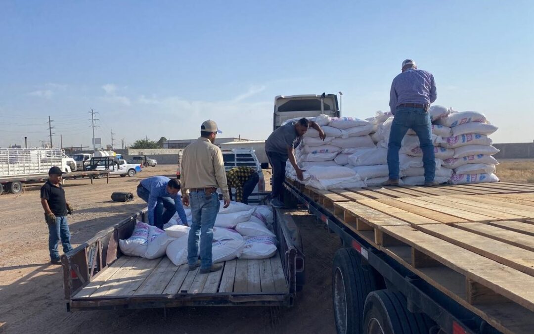Entrega Estado 18 toneladas de maíz rolado a productores de Juárez