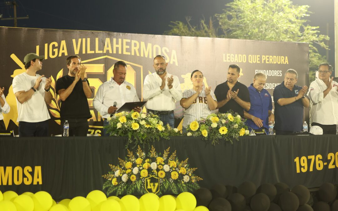 Inaugura alcalde arranque de temporada otoño-invierno de la Liga Villahermosa de Béisbol