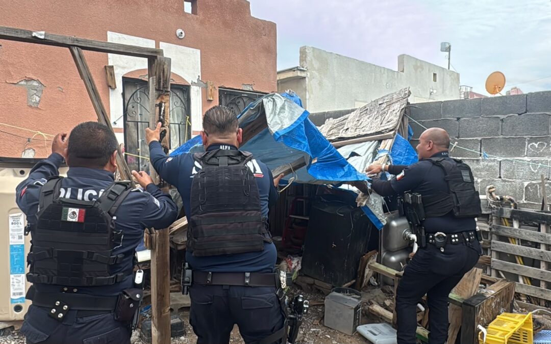Policías Municipales han brindado 130 apoyos ciudadanos por las lluvias durante la madrugada, mañana y tarde de hoy