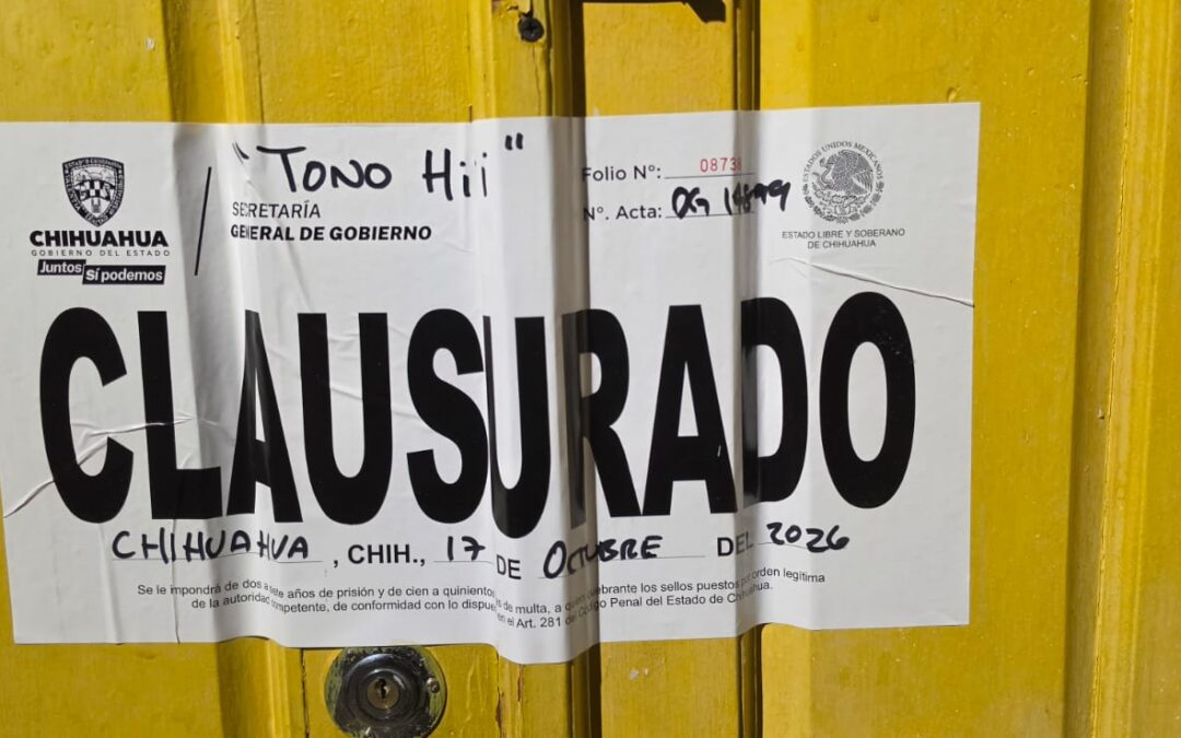 Realiza Gobernación Estatal 262 inspecciones y clausura 9 establecimientos durante la última semana