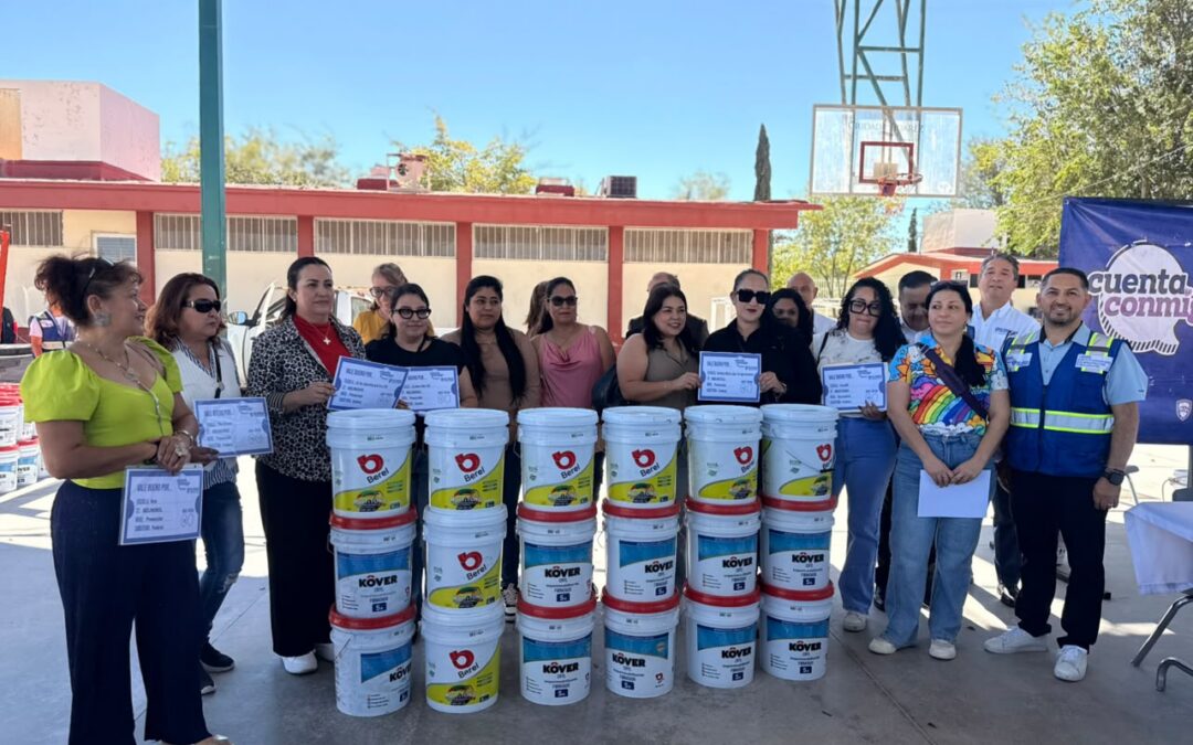 Realiza SEyD segunda entrega de materiales a escuelas afectadas por lluvias en Ciudad Juárez